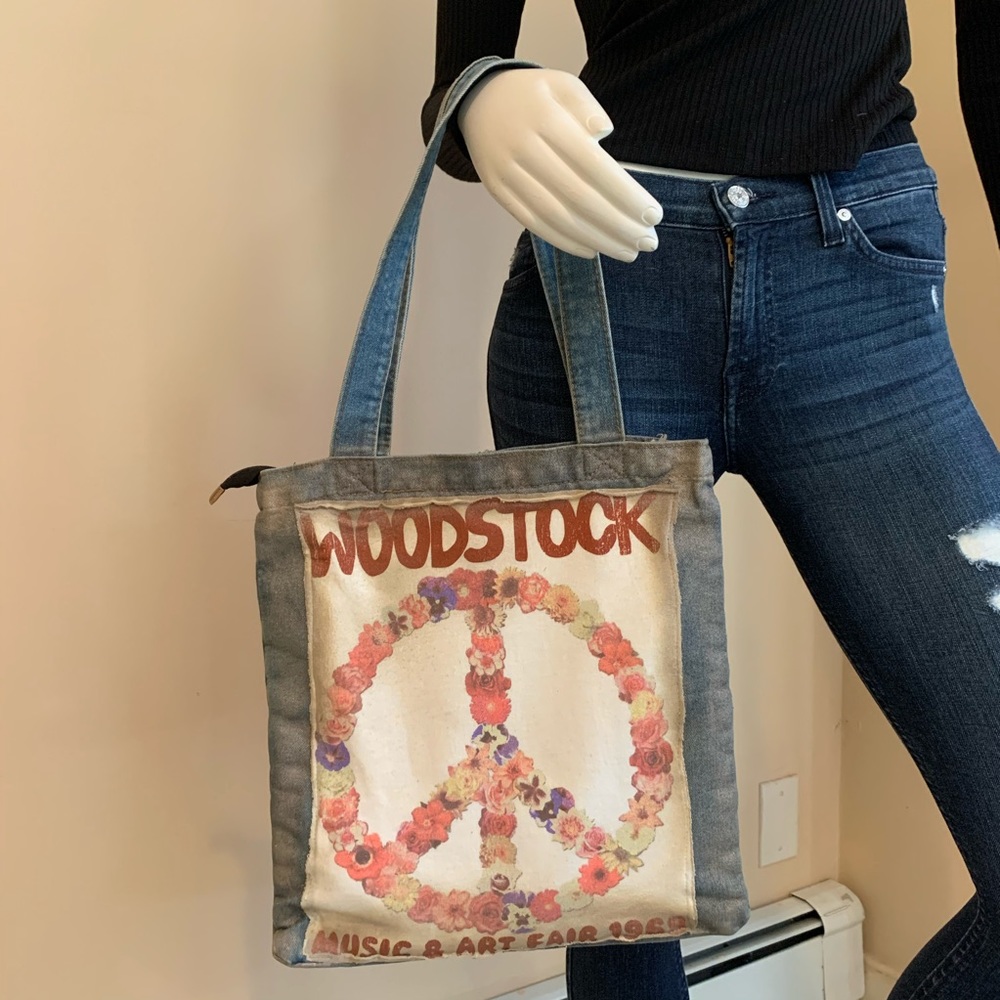 Denim Woodstock Tote